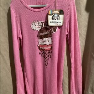 Pink Ice Cream Graphic Kids Top